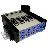 SMC solenoid valve 4 & 5 Port VZ VV5Z5, DIN Rail Mount, Plug-in Manifold, Metric